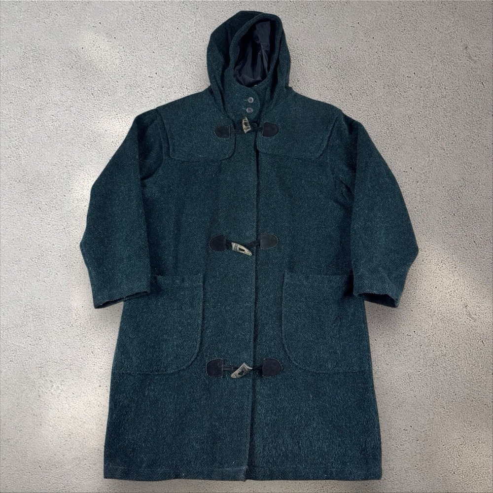 Vintage Woolrich Wool Toggle Duffle Coat Jacket‎ Mens Large Parka Green